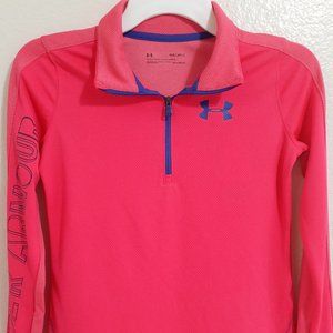 NEW Under Armour Neon Pink Long Sleeve Pullover Shirt